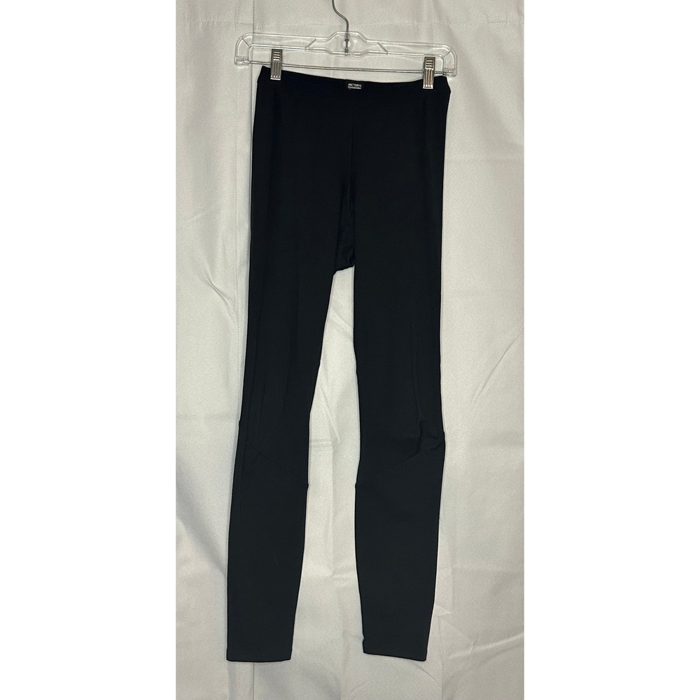 Arcteryx Womens Rho LT Base Layer Leggings Black Small Articulated 24x31